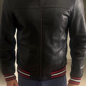Leather jacket Tommy Hilfiger Black